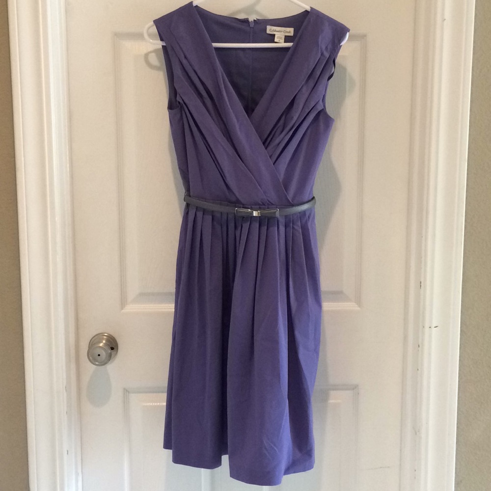 Purple Coldwater Creek Sleeveless Dress w/ Pockets